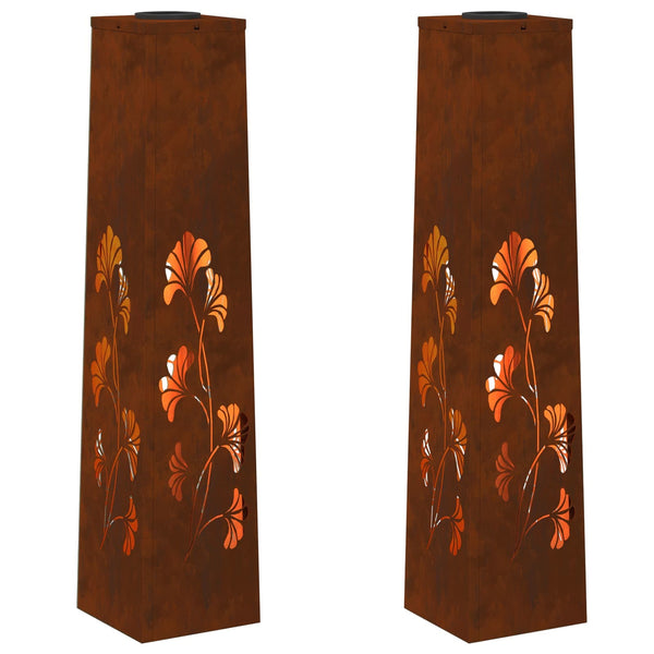 Aurinko LED-polkuvalo 2 kpl Lämpimän Valkoinen 18 x 18 x 80 cm
