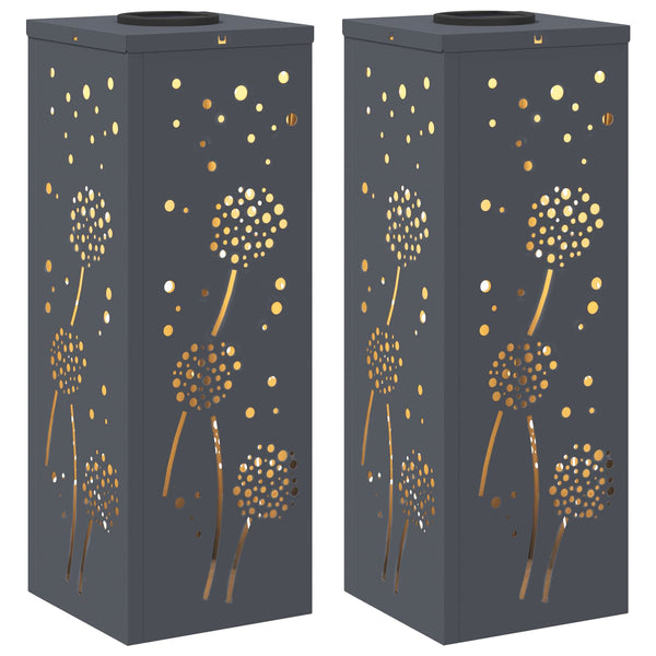 Aurinko LED-polkuvalo 2 kpl Lämpimän Valkoinen 18 x 18 x 50 cm