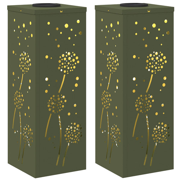 Aurinko LED-polkuvalo 2 kpl Lämpimän Valkoinen 18 x 18 x 50 cm