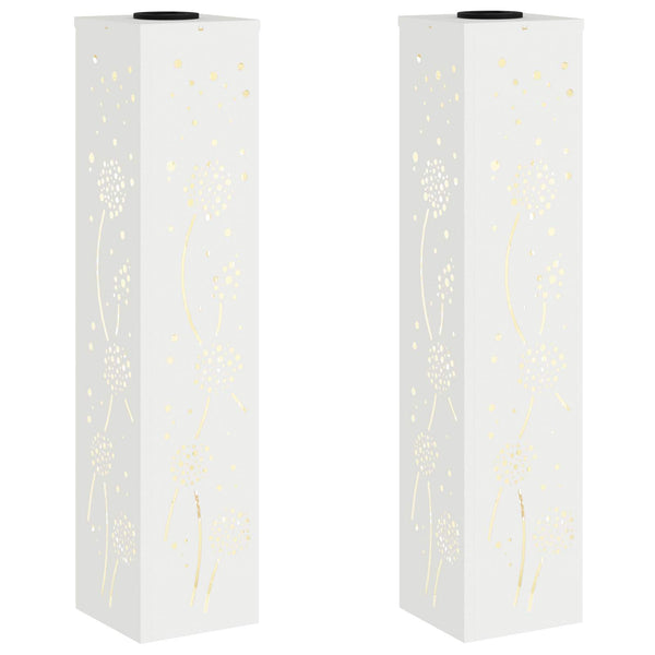 Aurinko LED-polkuvalo 2 kpl Lämpimän Valkoinen 18 x 18 x 80 cm