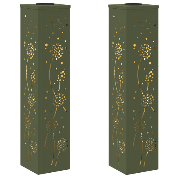 Aurinko LED-polkuvalo 2 kpl Lämpimän Valkoinen 18 x 18 x 80 cm