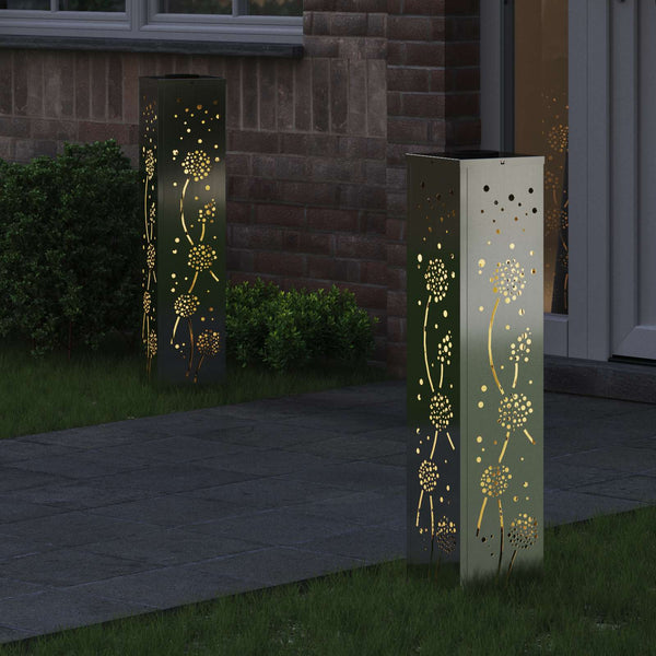 Aurinko LED-polkuvalo 2 kpl Lämpimän Valkoinen 18 x 18 x 80 cm