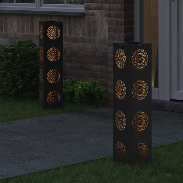 Aurinko LED-polkuvalo 2 kpl Lämpimän Valkoinen 18 x 18 x 80 cm
