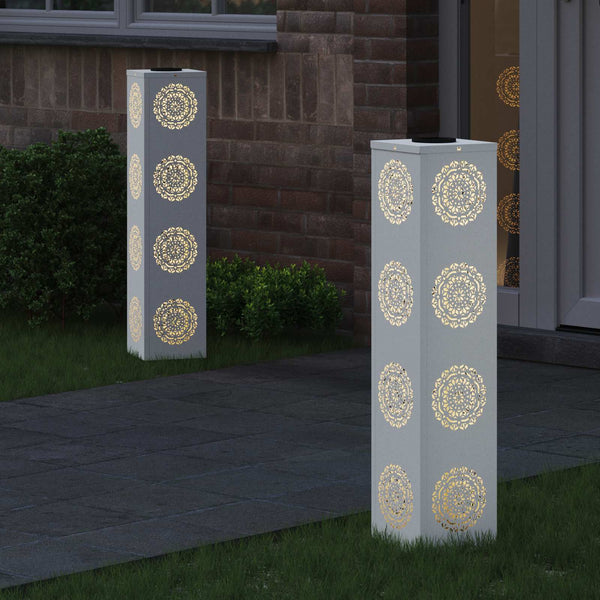 Aurinko LED-polkuvalo 2 kpl Lämpimän Valkoinen 18 x 18 x 80 cm