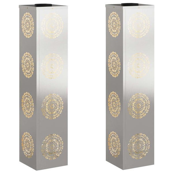 Aurinko LED-polkuvalo 2 kpl Lämpimän Valkoinen 18 x 18 x 80 cm