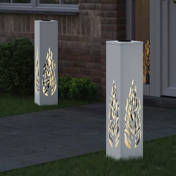 Aurinko LED-polkuvalo 2 kpl Lämpimän Valkoinen 18 x 18 x 80 cm