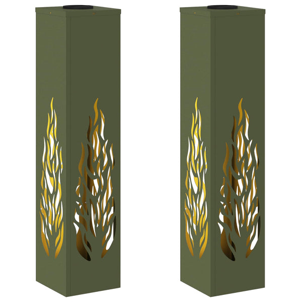 Aurinko LED-polkuvalo 2 kpl Lämpimän Valkoinen 18 x 18 x 80 cm