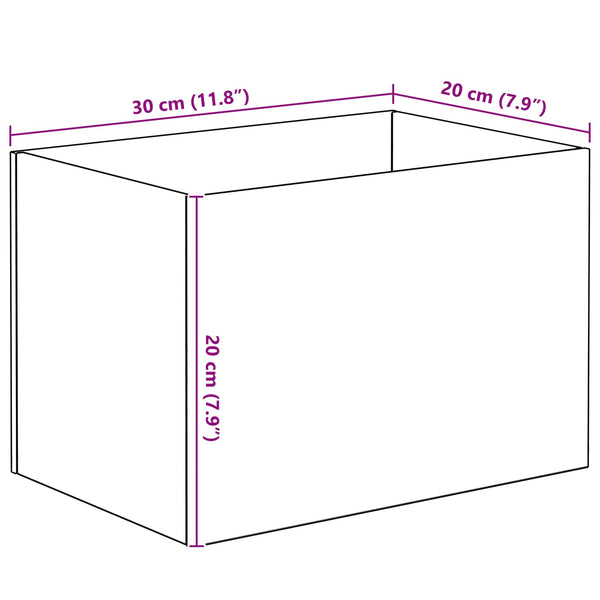 Akvaario säilytystilassa Läpinäkyvä 30 x 20 x 20 cm Lasi