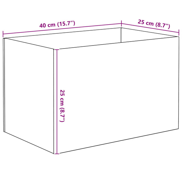 Akvaario säilytystilassa Läpinäkyvä 40 x 25 x 25 cm Lasi