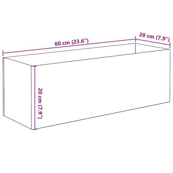 Akvaario säilytystilassa Läpinäkyvä 60 x 20 x 20 cm Lasi