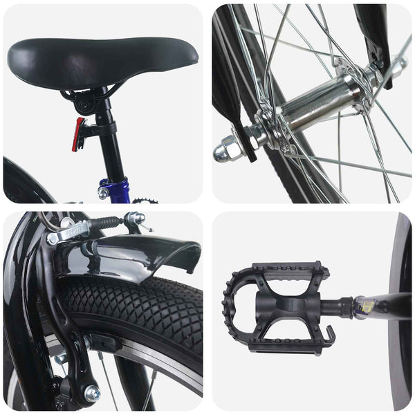 Lasten Pyörä 18 Tuumaa 5-7-vuotiaille Sininen ja musta