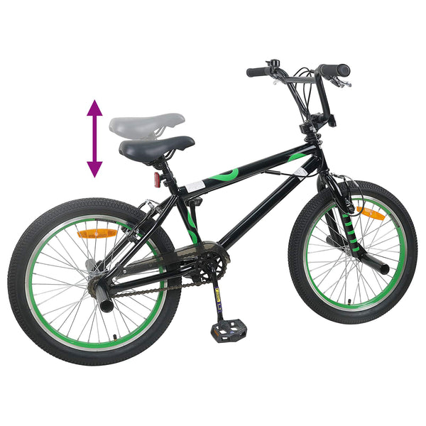 BMX Pyörä 20 Tuumaa yli 9-vuotiaille Musta