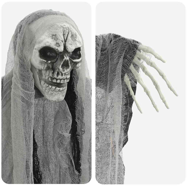 Halloween Roikkuva Kummitus 3 kpl Musta 66 x 110 cm Polyesteri