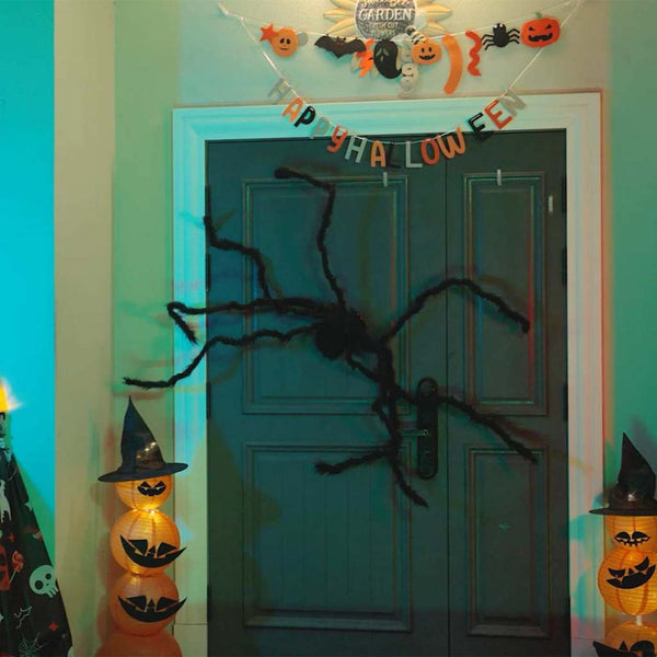 Halloween-hämähäkkikoriste 3 kpl Musta 200 cm