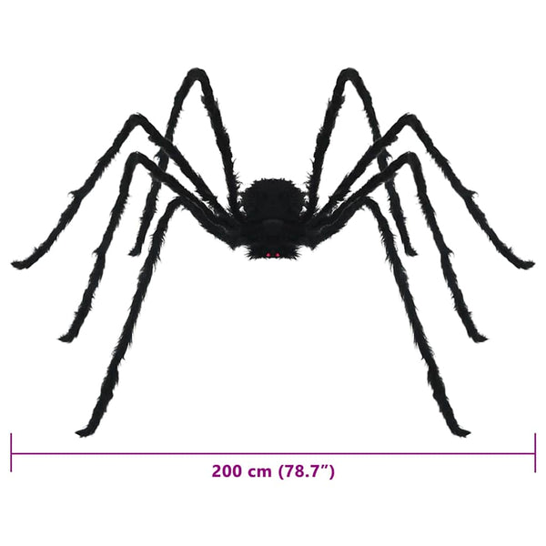 Halloween-hämähäkkikoriste 3 kpl Musta 200 cm