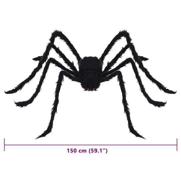 Halloween-hämähäkkikoriste 3 kpl Musta 150 cm