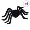 Halloween-hämähäkkikoriste 6 kpl Musta 75 cm