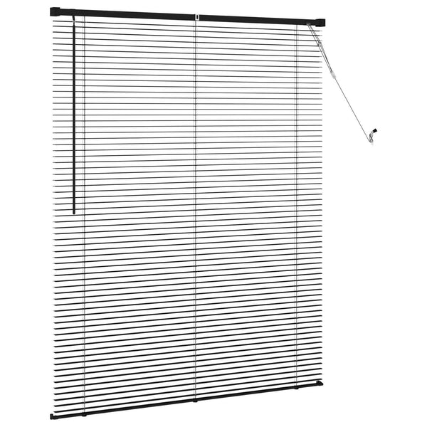 Venezia-verho Musta 150 x 110 cm 25 mm Polyvinyylikloridi