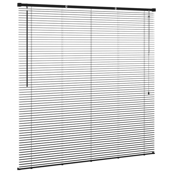 Venezia-verho Musta 150 x 130 cm 25 mm Polyvinyylikloridi