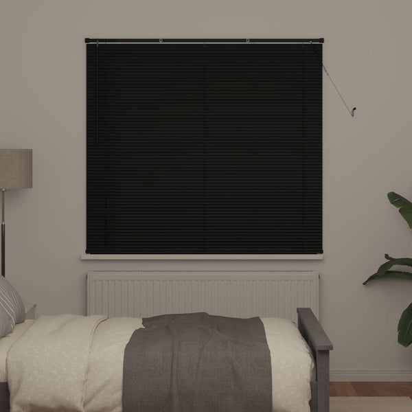 Venezia-verho Musta 150 x 140 cm 25 mm Polyvinyylikloridi