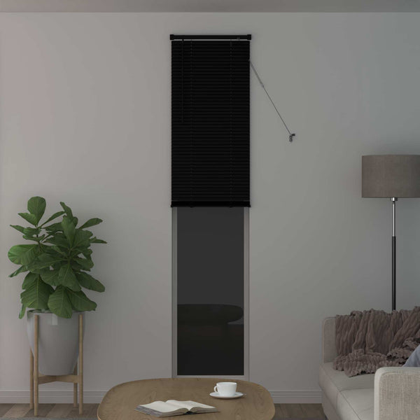 Venezia-verho Musta 213 x 40 cm 25 mm Polyvinyylikloridi