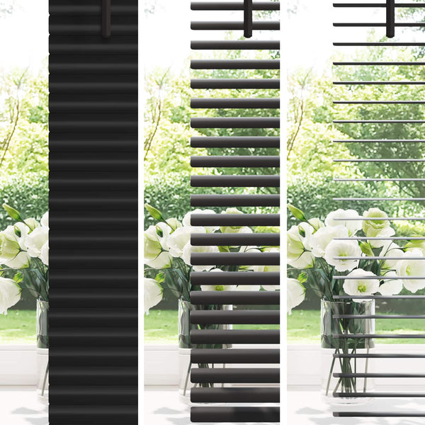 Venezia-verho Musta 213 x 70 cm 25 mm Polyvinyylikloridi