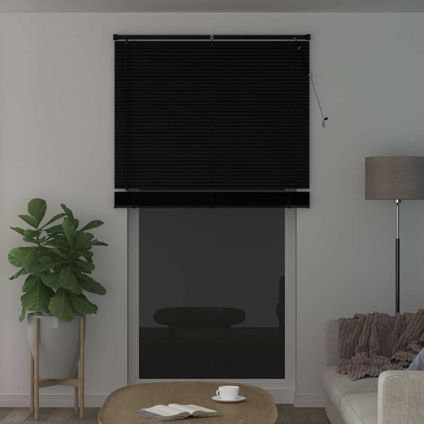 Venezia-verho Musta 213 x 120 cm 25 mm Polyvinyylikloridi