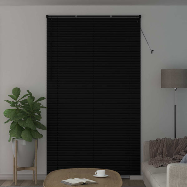 Venezia-verho Musta 213 x 140 cm 25 mm Polyvinyylikloridi