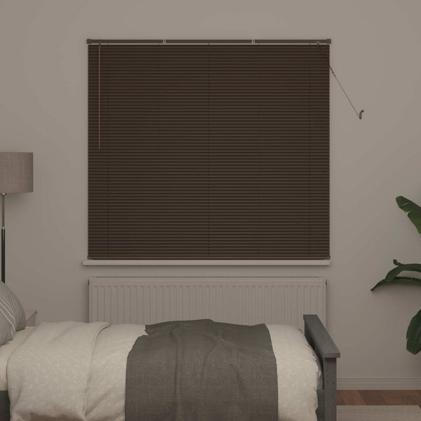 Venezia-verho Tumma ruskea kuviolla 150 x 130 cm 25 mm