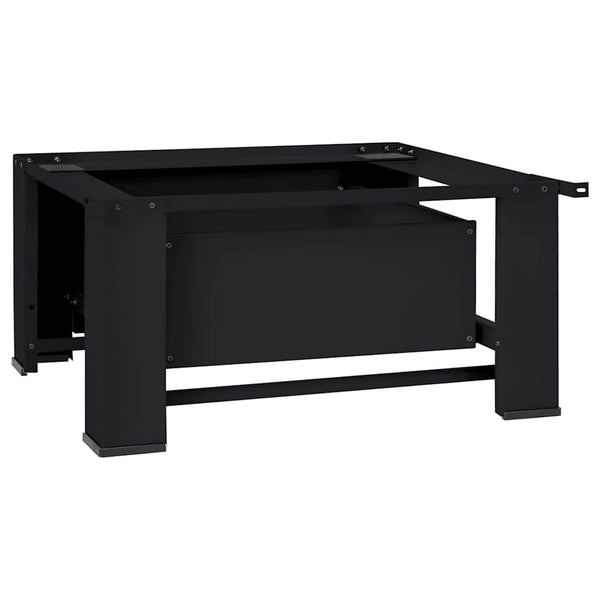 Mustat jalustat pesukoneelle 64 x 55 x 32.5 cm Terästä
