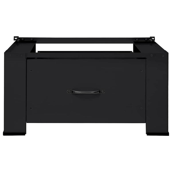 Mustat jalustat pesukoneelle 64 x 55 x 32.5 cm Terästä