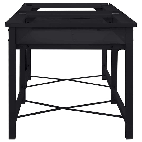 Pesukoneen jalusta Teräksinen 2 kpl Musta 64 x 55 x 32.5 cm