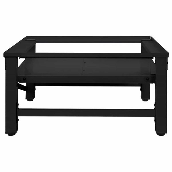 Pesukoneen teline Musta 64 x 55 x 32.5 cm Teräsmateriaalia