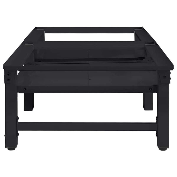 Mustat pesukoneen jalustat 2 kpl 64 x 55 x 32.5 cm Teräksestä