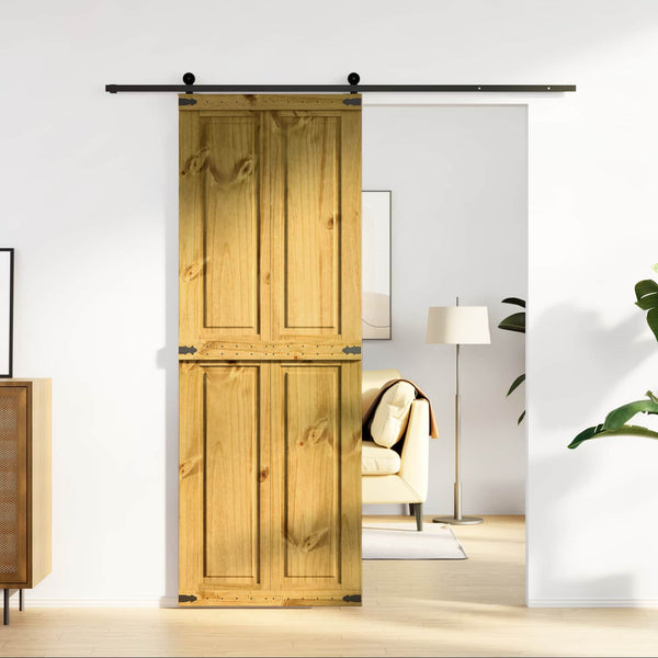 Ladon Ovi CORONA 70 x 210 cm Täysi mänty Hunaja Ruskea