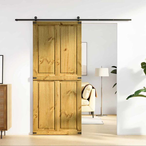 Ladon Ovi CORONA 90 x 210 cm Täysi mänty Hunaja Ruskea