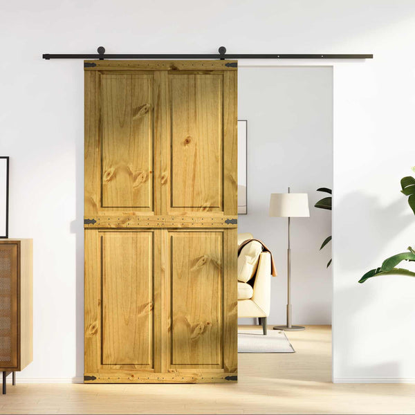 Ladon Ovi CORONA 100 x 210 cm Täysi mänty Hunaja Ruskea