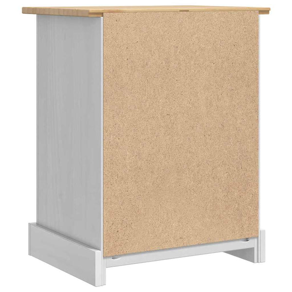 Yöpöytä Valkoinen 53 x 39 x 66 cm Massiivinen mänty