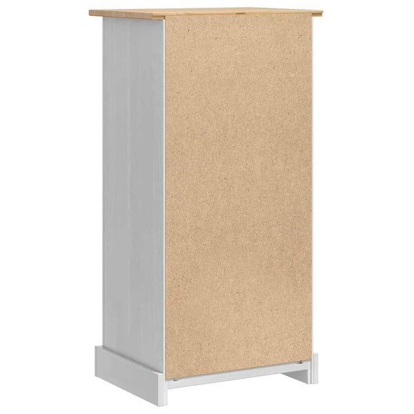 Yöpöytä Valkoinen 53 x 39 x 103 cm Massiivinen mänty