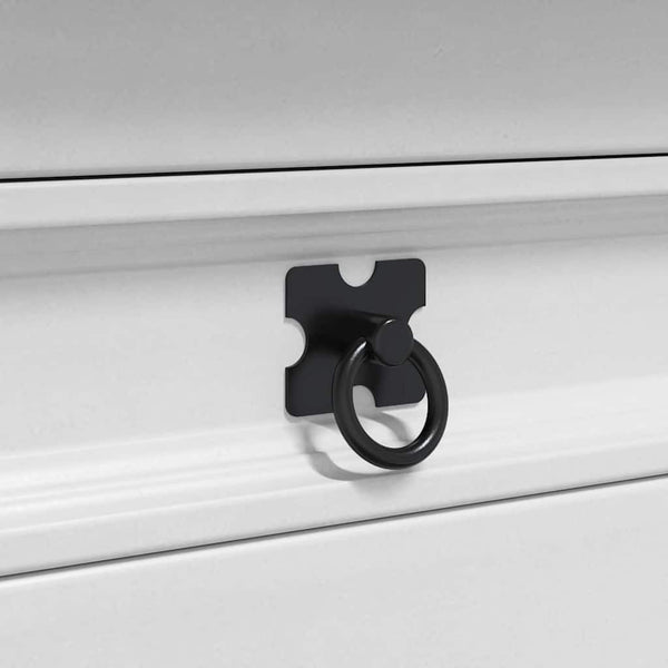 Päätypöytä Valkoinen 50 x 50 x 50 cm Massiivinen mänty