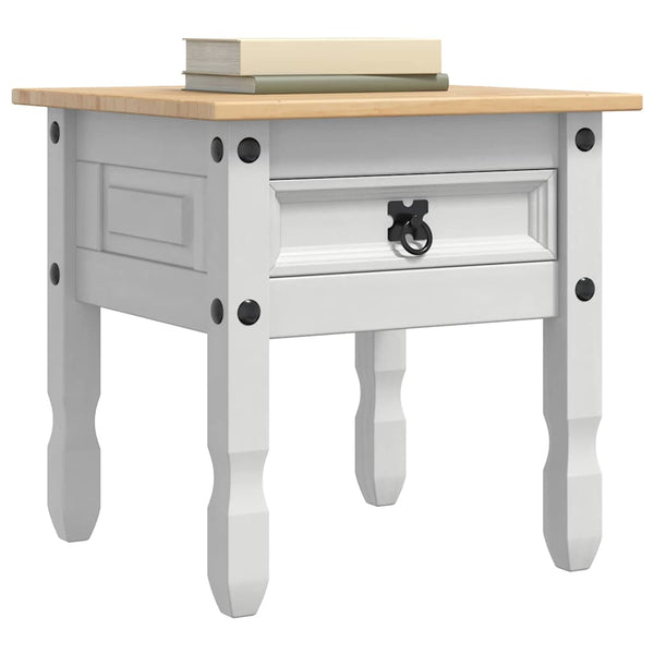 Päätypöytä Valkoinen 50 x 50 x 50 cm Massiivinen mänty