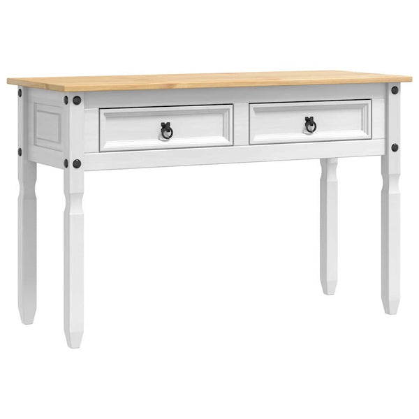 Päätypöytä Corona Valkoinen 115 x 46 x 73 cm Massiivinen mänty