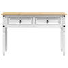 Päätypöytä Corona Valkoinen 115 x 46 x 73 cm Massiivinen mänty