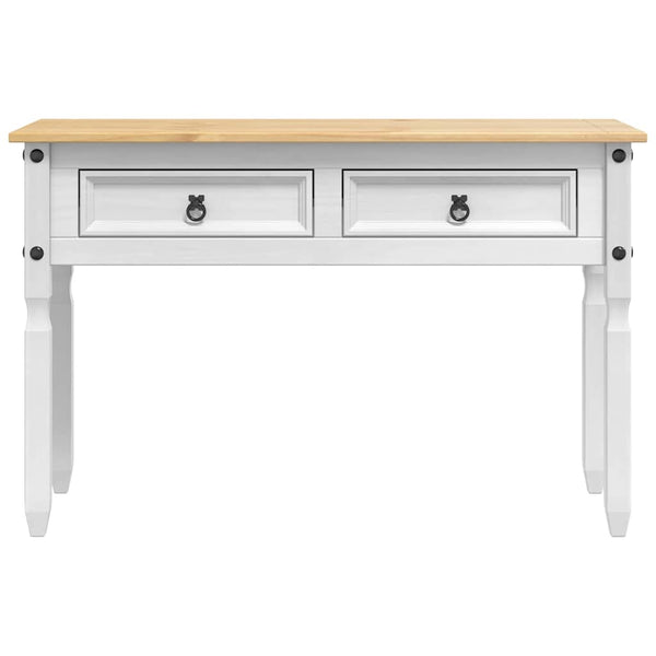 Päätypöytä Corona Valkoinen 115 x 46 x 73 cm Massiivinen mänty