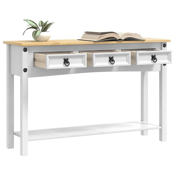 Päätypöytä laatikon kanssa Corona Valkoinen 114 x 34,5 x 73 cm