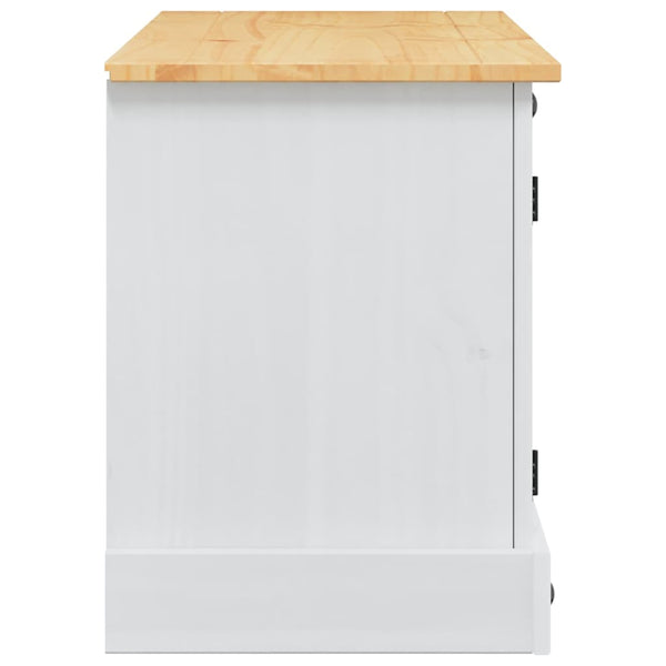 TV-kaappi CORONA 100 x 40 x 52 cm Valkoinen Massiivinen mänty