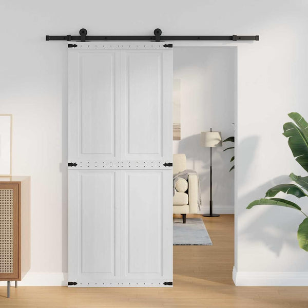 Ladon Ovi CORONA 90 x 210 cm Täysi mänty valkoinen