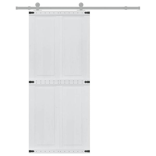 Ladon Ovi CORONA 90 x 210 cm Täysi mänty valkoinen