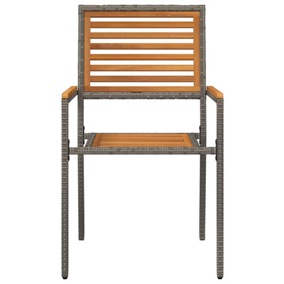 Ruskea ja harmaa puutarhan pinottavat tuolit Tadeusz (4 pcs)