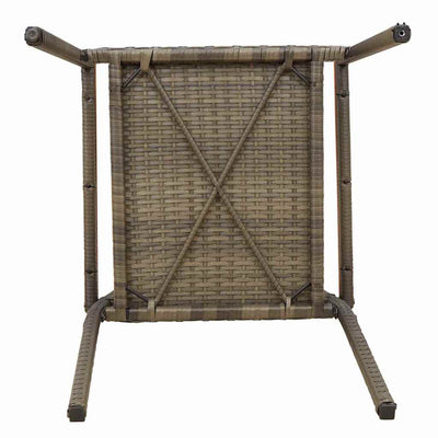 Harmaa ja ruskea puutarhan pinottavat tuolit Zytler 4 pcs